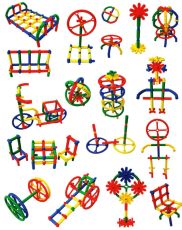 Construction set MAXIMA, 500 g, elements in different colors /270388/