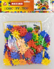 Construction set MAXIMA, 500 g, tiles with numbers, figures, and arithmetic signs /270391/