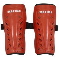 Football shin guards MAXIMA, red, size M /40054203/
