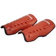 Football shin guards MAXIMA, red, size M /40054203/