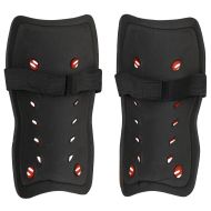 Football shin guards MAXIMA, red, size M /40054203/