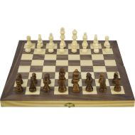 Шах, дама и табла 3 в 1 MAXIMA, Фурнир с интарзия, 34 см, Фигури 3 - 7 см /270768/