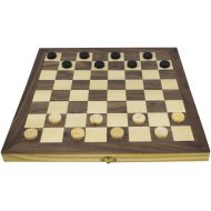 Шах, дама и табла 3 в 1 MAXIMA, Фурнир с интарзия, 34 см, Фигури 3 - 7 см /270768/