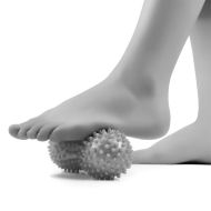 Double massage ball MAXIMA, 13 x 7 cm, solid, Light Blue /31068204/