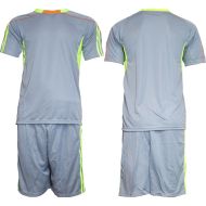 Football / volleyball / handball kit, jersey with shorts - Grey with Electric Green and Orange, MAXIMA, L /40011901/