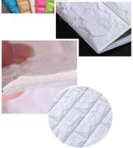 Decorative 3D wall panel MAXIMA, 70 x 77 cm, self-adhesive, White /51000202/