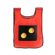 Game set vest with Velcro patches and 2 balls MAXIMA, Red /50092402/