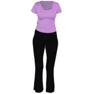 Sports set, Lilac blouse with black pants, size L /40044501/