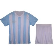Football / volleyball / handball kit, jersey with shorts - Light Blue with White stripe, MAXIMA, S /40013801N/
