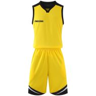 Basketball kit MAXIMA, Yellow with Black and White, size XL /40024006/
