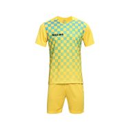 Football / Volleyball / Handball kit (shirt and shorts) MAXIMA, Yellow with Green, size 2XL /40064203/
