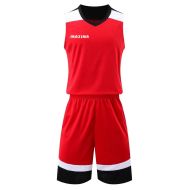 Basketball kit MAXIMA, Red with Black and White, size XL /40024406/