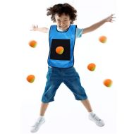 Game set vest with Velcro patches and 2 balls MAXIMA, Blue /50092401/