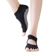Yoga socks MAXIMA, open toes, Black /40073204/