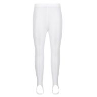 Long kids leggings MAXIMA, suitable for rhythmic gymnastics and other sports, white, size 2XL /40041402/