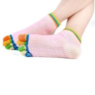 Yoga socks MAXIMA, with colorful toes, Light Pink /40073004/