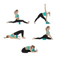 Yoga block MAXIMA, 23 x 15 x 8 cm, EVA, Pink /30001503/