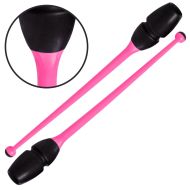 Clubs for rhythmic gymnastics MAXIMA, 45.5 cm, 150 g, with rubber head, connectable, pink /30095304/