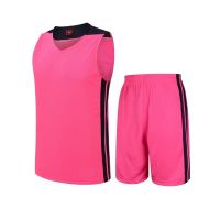 Basketball kit, jersey with shorts - Neon Pink with Black, size 2XL /40021701/