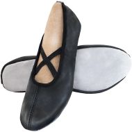 Leather soft dance shoes MAXIMA, Black, size 30 /40070813/