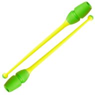 Clubs for rhythmic gymnastics MAXIMA, 45.5 cm, 150 g, with rubber head, connectable /30095304N/