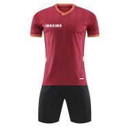 Football / Volleyball / Handball kit (shirt and shorts) MAXIMA, Bordeaux with Black, size 30 /40068201/