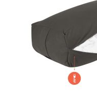 Vipassana yoga cushion MAXIMA, 62 x 30 x 20 cm, Grey /30008501/