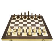 Шах, дама и табла 3 в 1 MAXIMA, Фурнир с интарзия, 49.5х49 см, Фигури 5 - 9 см /270771/