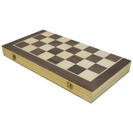 Шах, дама и табла 3 в 1 MAXIMA, Фурнир с интарзия, 49.5х49 см, Фигури 5 - 9 см /270771/