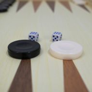 Шах, дама и табла 3 в 1 MAXIMA, Фурнир с интарзия, 49.5х49 см, Фигури 5 - 9 см /270771/