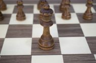 Шах, дама и табла 3 в 1 MAXIMA, Фурнир с интарзия, 49.5х49 см, Фигури 5 - 9 см /270771/