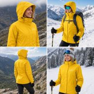Women's winter jacket ONE POLAR, Yellow, Size L /PO214501