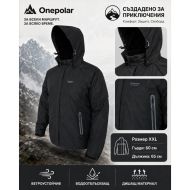 Women's winter windbreaker jacket ONE POLAR, Black, Size 2XL /PO214402