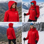 Women's winter jacket ONE POLAR, Red, Size XL /PO214504