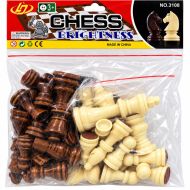 Chess set with polyethylene board and wooden pieces MAXIMA, 40 x 40 cm /270703/