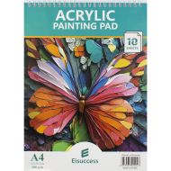 Скицник за рисуване с акрилни бои, A4 (29.7*21 см), 300 г / кв.м, Офсетов картон, спирала, 10 листа /170202/