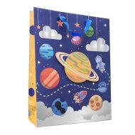 Торбичка за подарък, 30х39х12 см, 3D, Детска, Космос /140813/