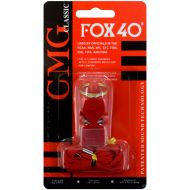 Свирка реферска FOX 40, С връзка и силиконов мундщук, Червен /20082704/