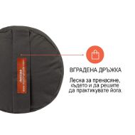 Йога болстер цилиндричен (възглавница, зафу) MAXIMA, 71x25x25 см, Сив /30008401/