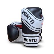 Боксови ръкавици VENTO, Изработени от естествена кожа, Бял с черен, 10 OZ /31070502/